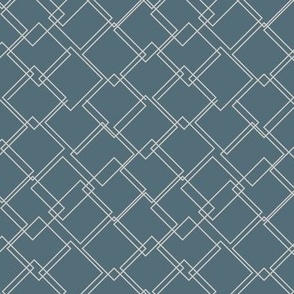 Modern Diamond Pattern on Solid Blue Background