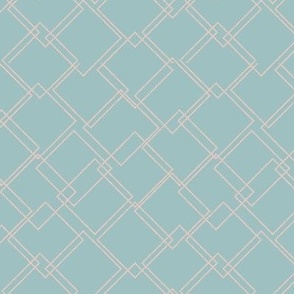 Blue Diamond Pattern on Solid Blue Background