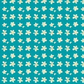 Tiny Sea Flowers from Otherworld (on dark teal)