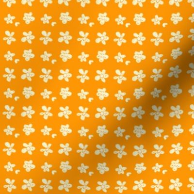 Tiny Sea Flowers from Otherworld (on orange)