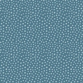 [Small] Hand drawn dots - Teal blender print