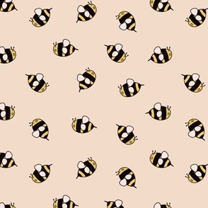 Cute bees on neutral 6x6 
