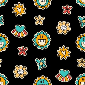 Groovy baby smile pattern