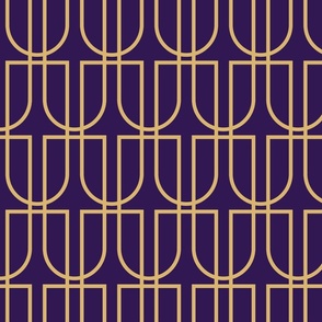 Art Deco Purple Beige