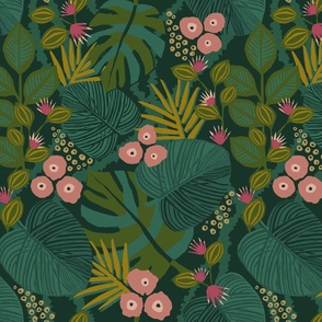 Tropical Floral - Jungle - Large