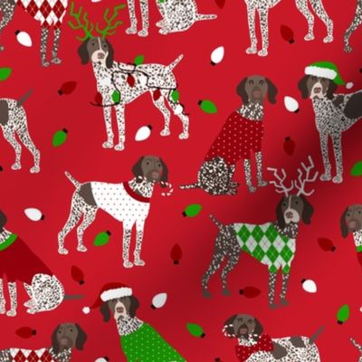 Christmas German Shorthaired Pointer Red