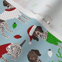 Christmas German Shorthaired Pointer Blue