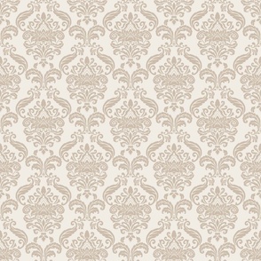 Royal Floral Damask In  Neutral - Small 6x6