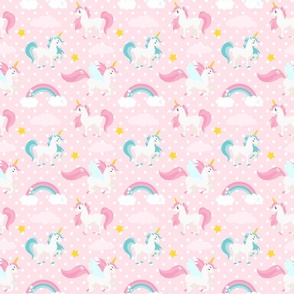 Pink Polkadots and Unicorns - Small 6x6