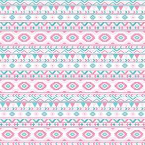 Boho Harmony Aztec in Pink and Teal
