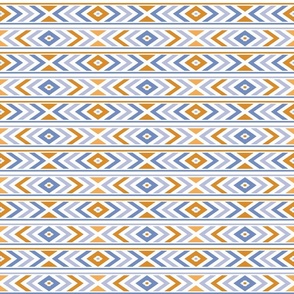 Boho Horizon Aztec in Blue and Orange 6x6