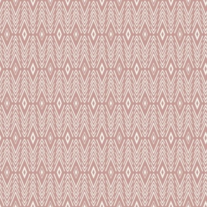 Tribal Diamonds in Muted Pink 6x6