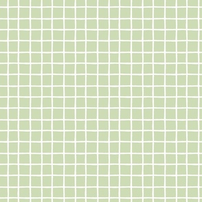 Green Hand Drawn Grid Pattern 6x6
