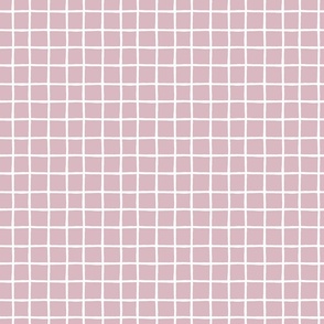 Hand Drawn Grid in Pink 6x6