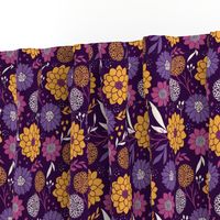 Dahlia Pattern in Purple and Yellow