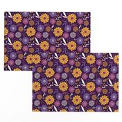 Dahlia Pattern in Purple and Yellow