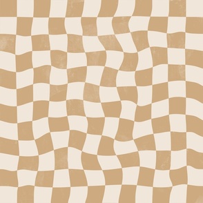 Trippy Neutral Checkerboard - 18x18