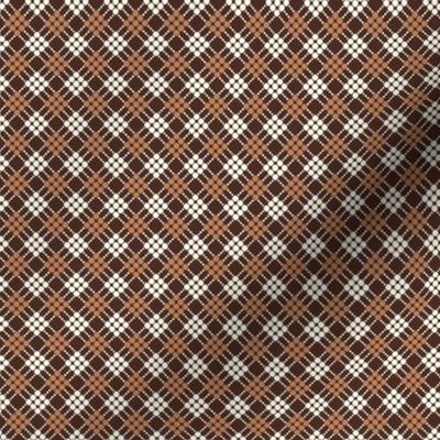 Rust, cream and brown checkerboard plaid Updated Sep. 2022