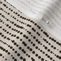 Dot Stripes - Dark Brown on Cream