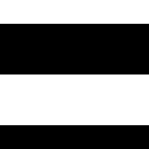 Two inch black and white monochrome stripes - horizontal