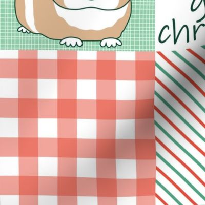 6 inch Christmas guinea pigs wholecloth