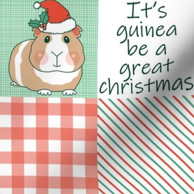 4 inch Christmas guinea pigs wholecloth