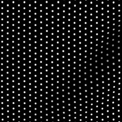 White eighth inch polka dot on black