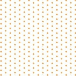 Orange eighth inch polka dot on white
