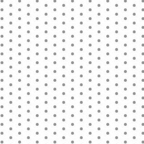 Ultimate gray eighth inch polka dot on white