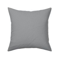 White eighth inch polka dot on Ultimate Gray