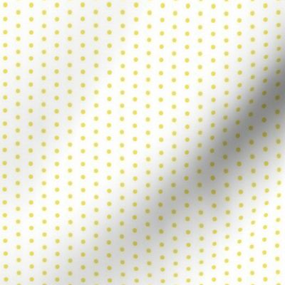 Illuminating yellow on white eighth inch polka dot