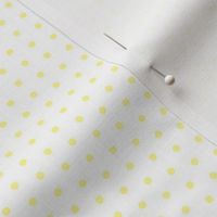 Yellow on white eighth inch polka dot