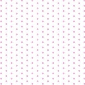 Pink on white eighth inch polka dot