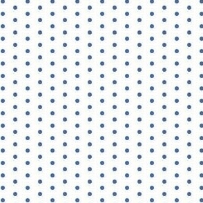 Royal blue on white eighth inch polka dot