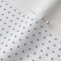 Sky blue on white eighth inch polka dot