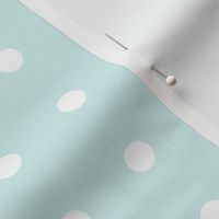Regular white polka dot print on mint