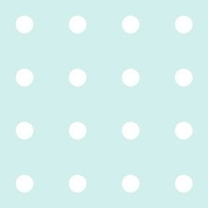 Regular white polka dot print on mint