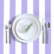 2 inch lilac and white stripes - vertical