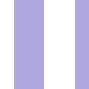 2 inch lilac and white stripes - vertical