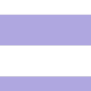 2 inch lilac and white stripes - horizontal