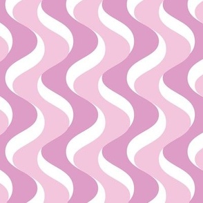 Two Tone Pink Wiggly Stripe, Small