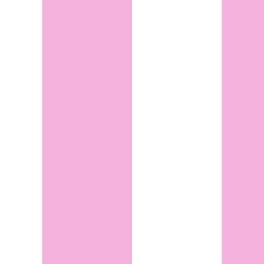 2 inch pink and white stripes - vertical