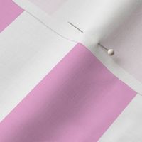 2 inch pink and white stripes - horizontal