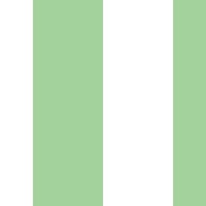 2 inch light green and white stripes vertical