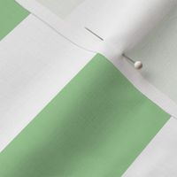2 inch light green and white stripes - horizontal