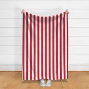 2 inch red and white stripes - vertical