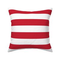 2 inch red and white stripes - horizontal