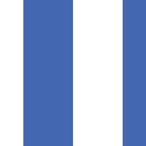 2 inch royal blue and white stripes - vertical