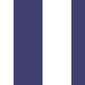 2 inch navy blue and white stripes - vertical