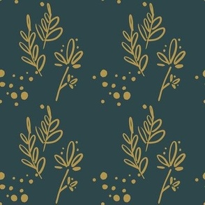 Minimalist Gold Leaf Pattern (Small)